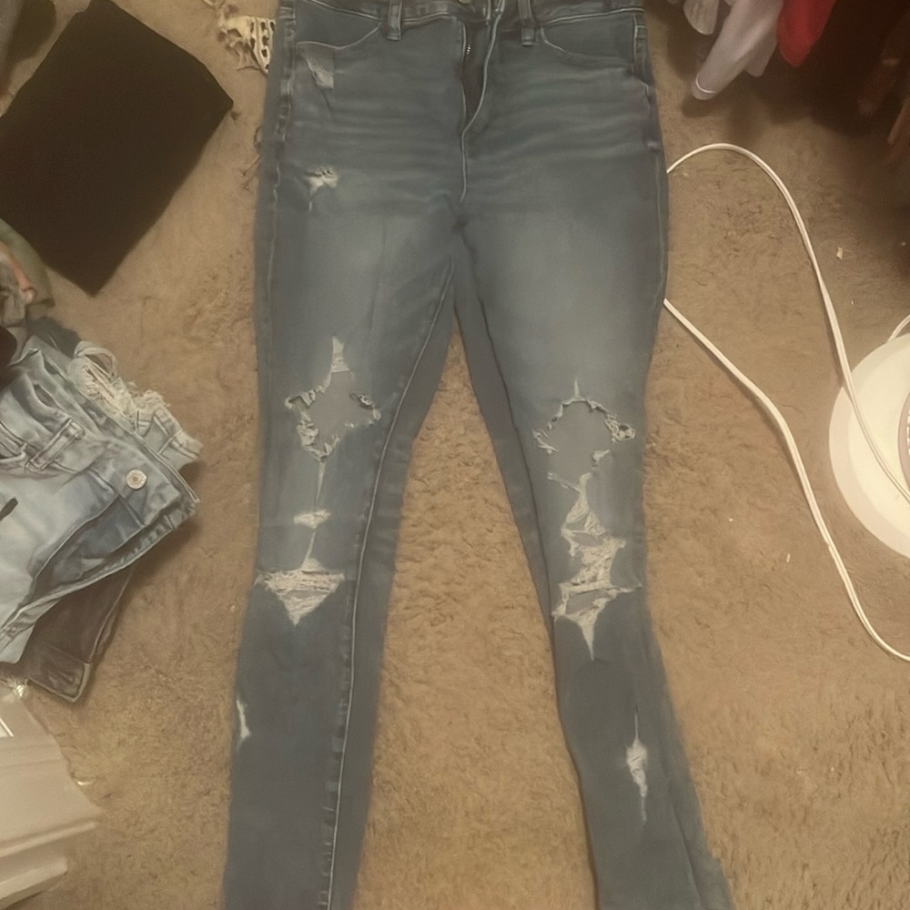 American Eagle Blue Skinny Jeans